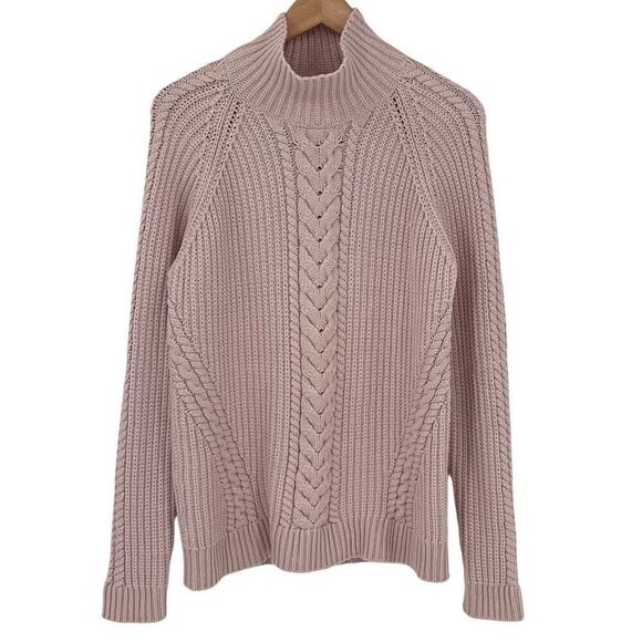 Lululemon Bring The Cozy Turtleneck Chunky Sweater Misty Pink Women 6 Cozy Thick - Picture 1 of 9